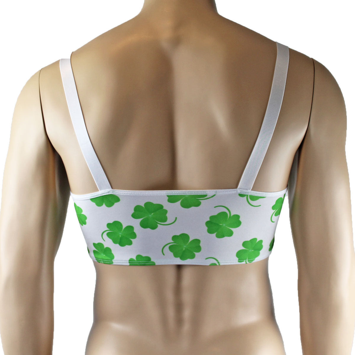 Mens St Patricks Day Lucky 4 Leaf Clover Crop Top and Thong G string