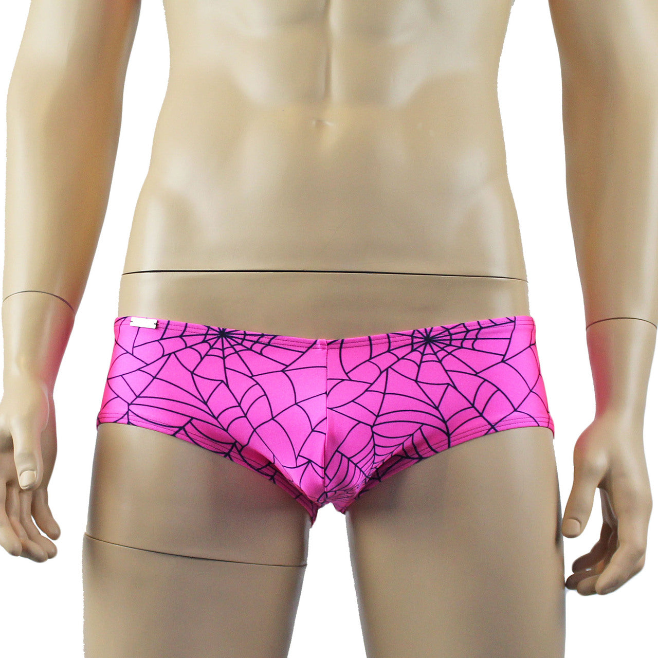 Mens Spider Web Bra Top & Boxer Brief Pink