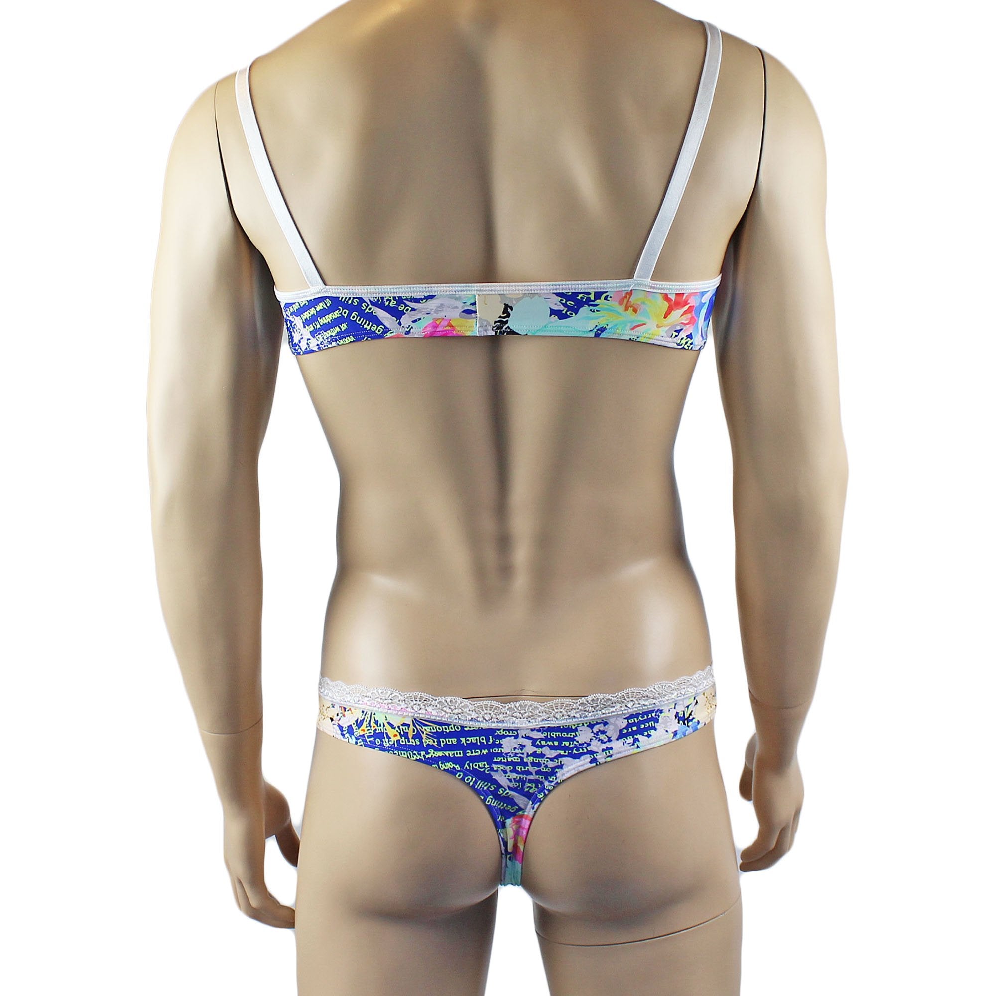 Mens Suzanne Floral Bra Top & G string Thong